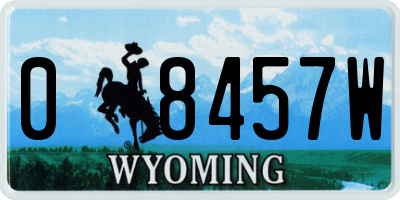 WY license plate 08457W