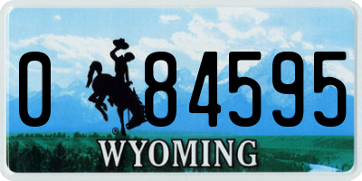 WY license plate 084595