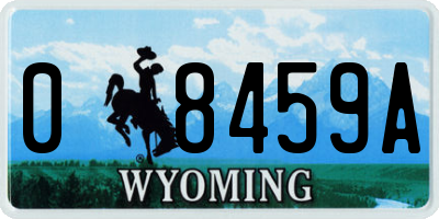 WY license plate 08459A