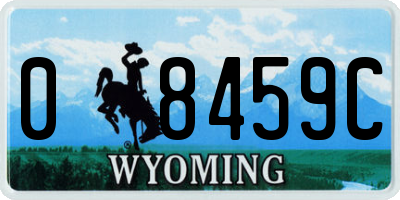 WY license plate 08459C