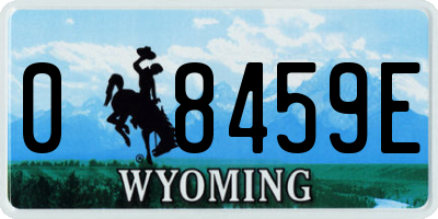 WY license plate 08459E