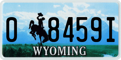 WY license plate 08459I