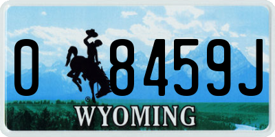WY license plate 08459J