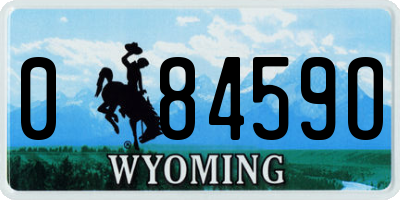 WY license plate 08459O
