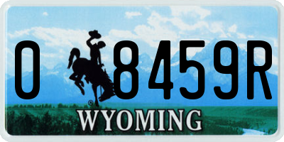 WY license plate 08459R