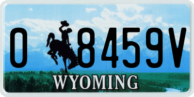 WY license plate 08459V