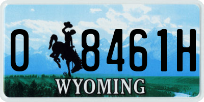 WY license plate 08461H