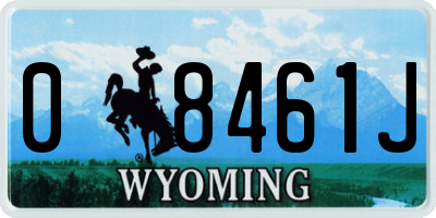WY license plate 08461J