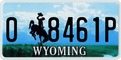 WY license plate 08461P