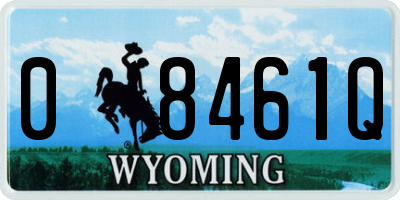 WY license plate 08461Q