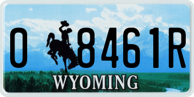 WY license plate 08461R