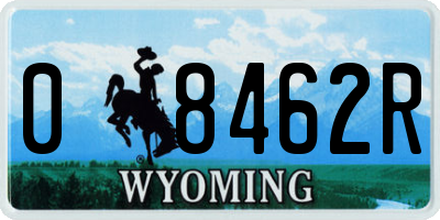 WY license plate 08462R