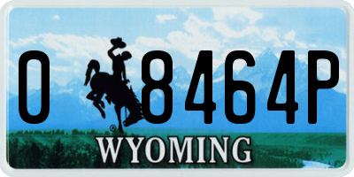 WY license plate 08464P