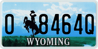 WY license plate 08464Q