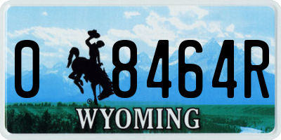 WY license plate 08464R