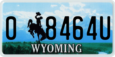 WY license plate 08464U