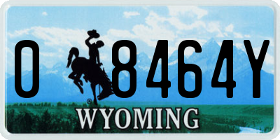 WY license plate 08464Y