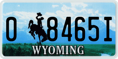 WY license plate 08465I