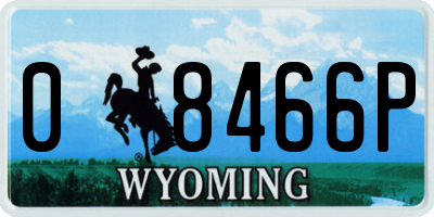 WY license plate 08466P