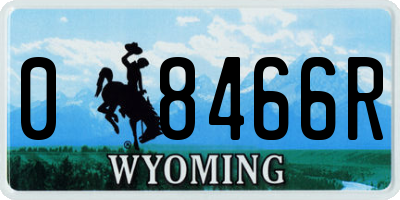WY license plate 08466R