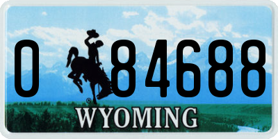 WY license plate 084688