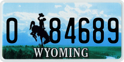 WY license plate 084689