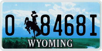 WY license plate 08468I