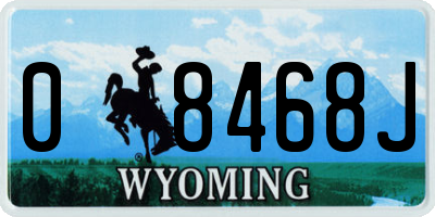 WY license plate 08468J