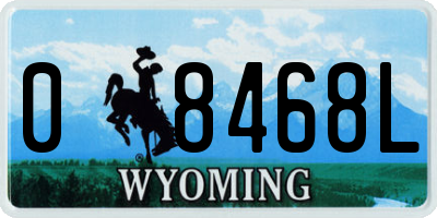 WY license plate 08468L