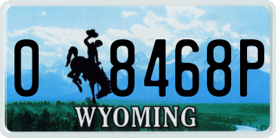 WY license plate 08468P