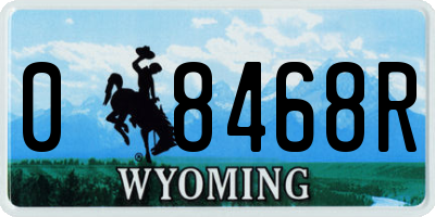 WY license plate 08468R