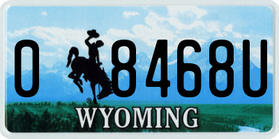 WY license plate 08468U