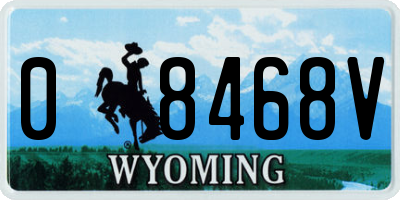 WY license plate 08468V