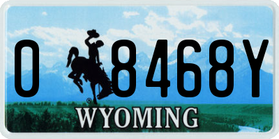 WY license plate 08468Y
