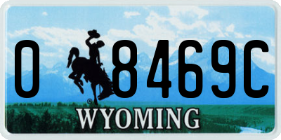 WY license plate 08469C