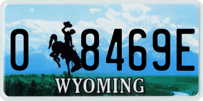 WY license plate 08469E