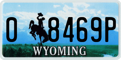 WY license plate 08469P