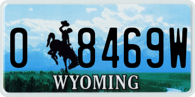 WY license plate 08469W