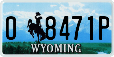 WY license plate 08471P