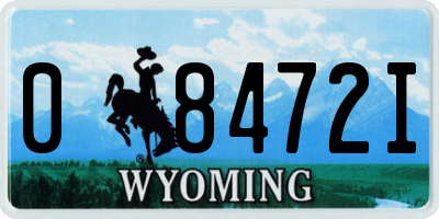 WY license plate 08472I