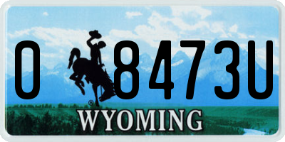 WY license plate 08473U