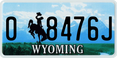 WY license plate 08476J