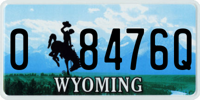 WY license plate 08476Q