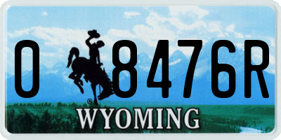 WY license plate 08476R