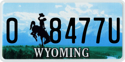 WY license plate 08477U