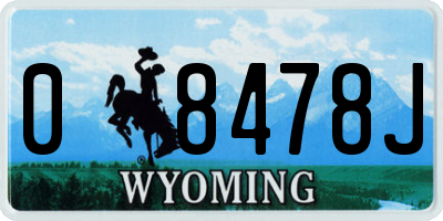 WY license plate 08478J