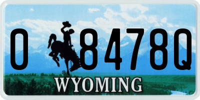 WY license plate 08478Q