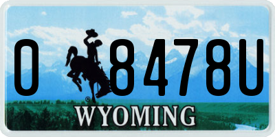 WY license plate 08478U