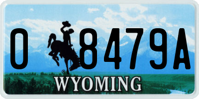 WY license plate 08479A