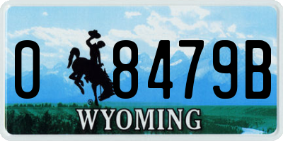 WY license plate 08479B